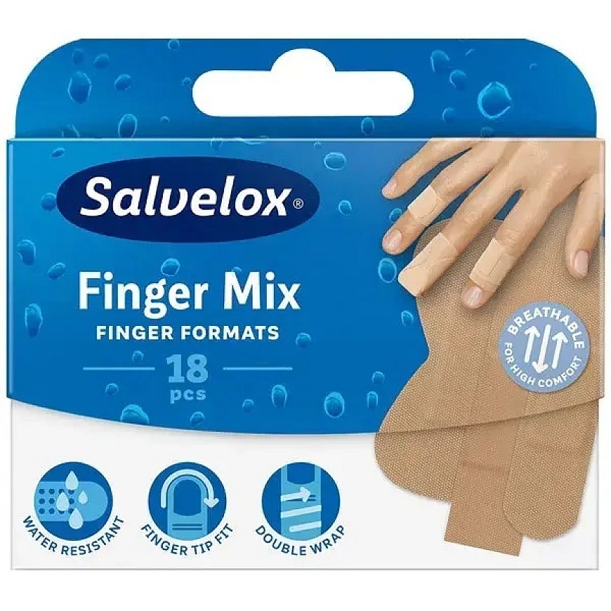 Salvelox Finger Mix plāksteri 18 gab.