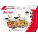 Toidu soojendaja, klaas + roostevaba teras, 2 x 1,5 l, Klausberg, kb-7922 Toidu soojendaja, klaas + roostevaba teras, 2 x 1,5 l, Klausberg, kb-7922