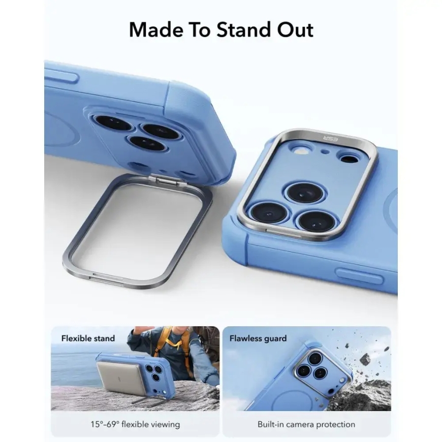 ESR CYBER TOUGH KICKSTAND MAGSAFE IPHONE 17 PRO / 18 PRO СВЕТЛО-ГОЛУБОЙ – 4