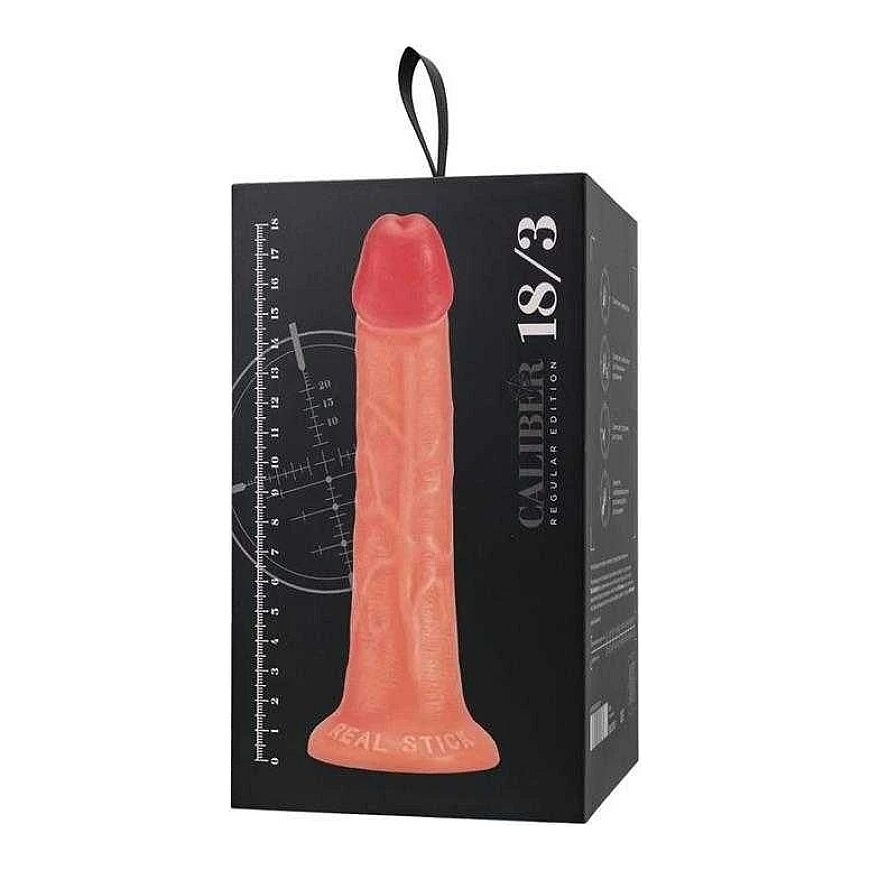 Toyfa Realistic dildo kalibras 18/3, PVC, minkštimas, ilgis 18 cm, skersmuo 3 cm