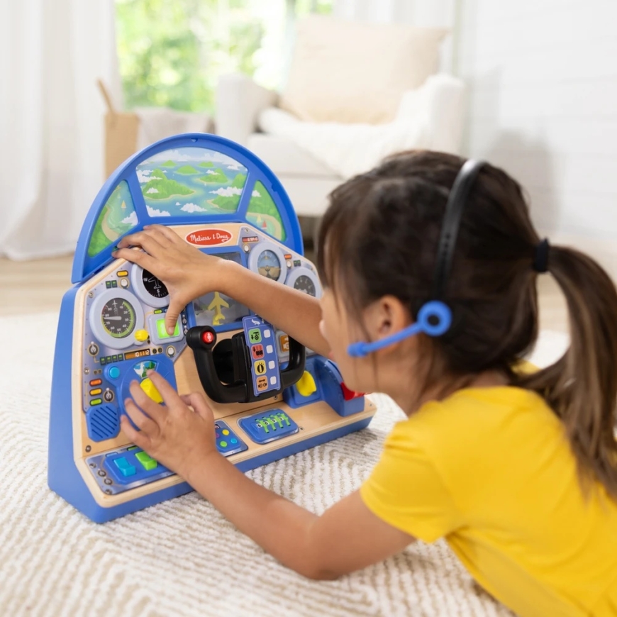 Jet Pilot interaktīvā paneļa instruments koka instrumentu panelis Melissa & Doug – 2
