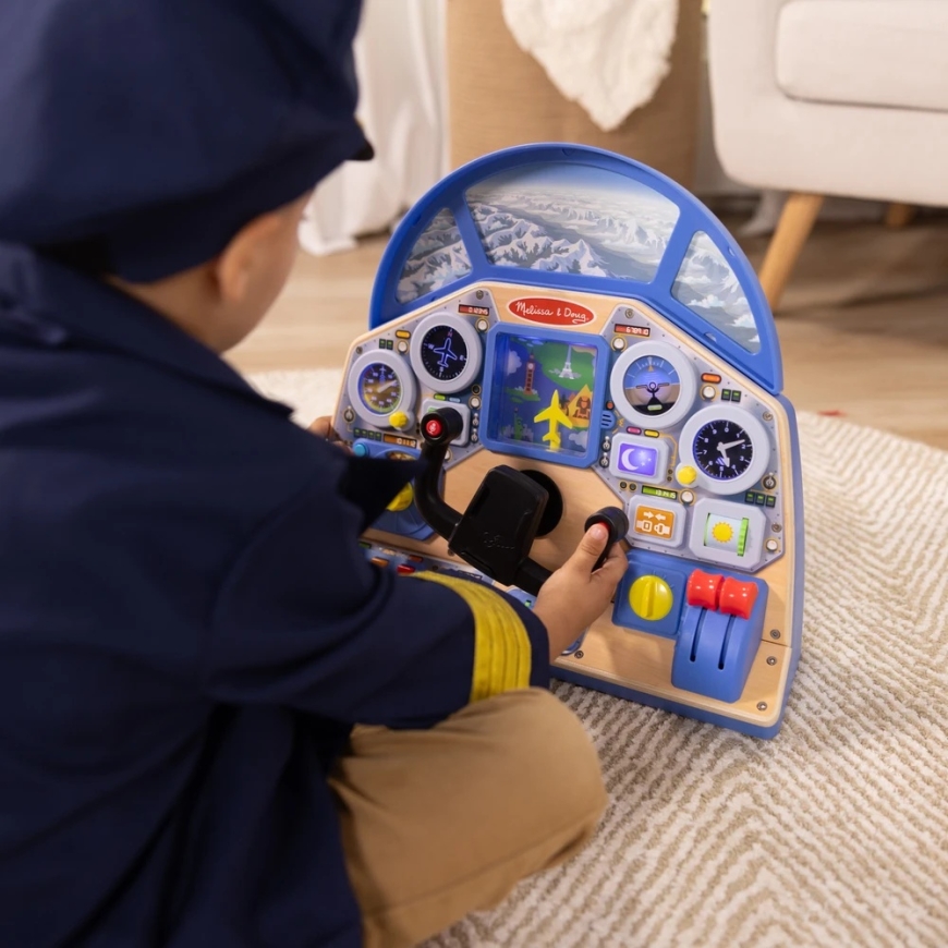 Jet Pilot Interactive Dashboard Wooden Instrument Panel Melissa & Doug – 3