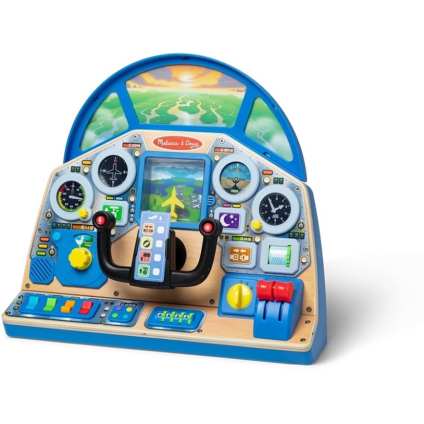 Jet Pilot interaktiivinen kojelauta puinen instrumenttipaneeli Melissa & Doug – 5