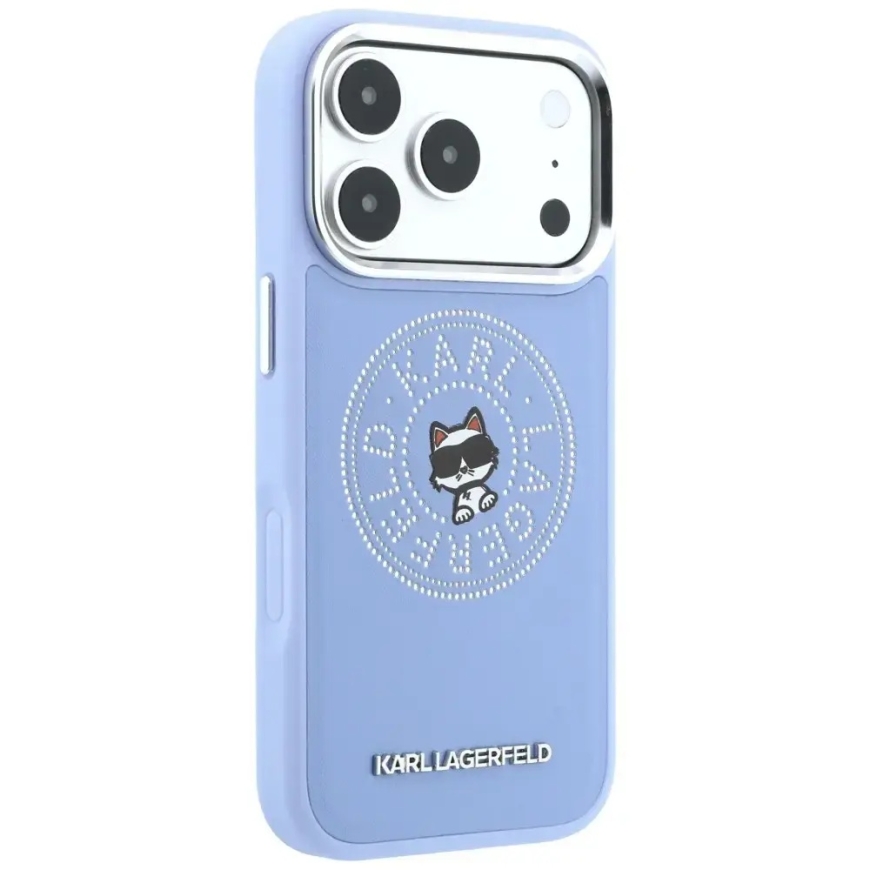 Karl Lagerfeld Point & Choupette Sketch telefono dėklas su MagSafe palaikymu iPhone 18 Pro Max | iPhone 17 Pro Max mėlynas – 4