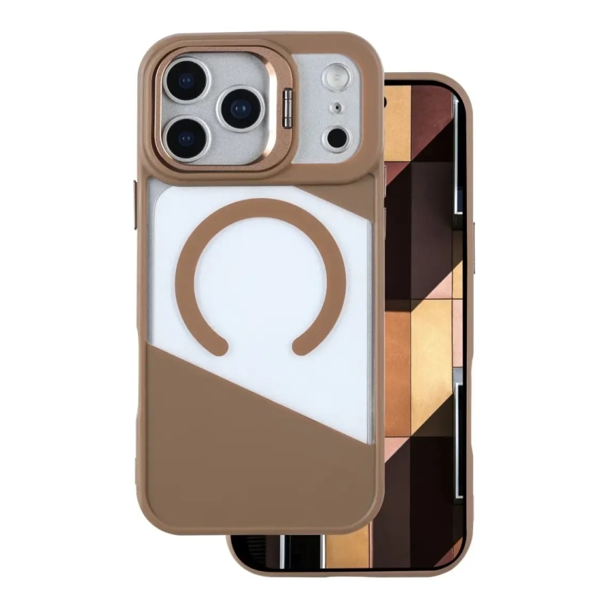 Fusion Mag telefono dėklas su MagSafe palaikymu iPhone 17 Pro Max rudas