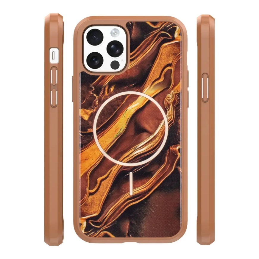 Auksinė Ruduo dėklas iPhone 12 / 12 Pro 6,1" rudas – 3