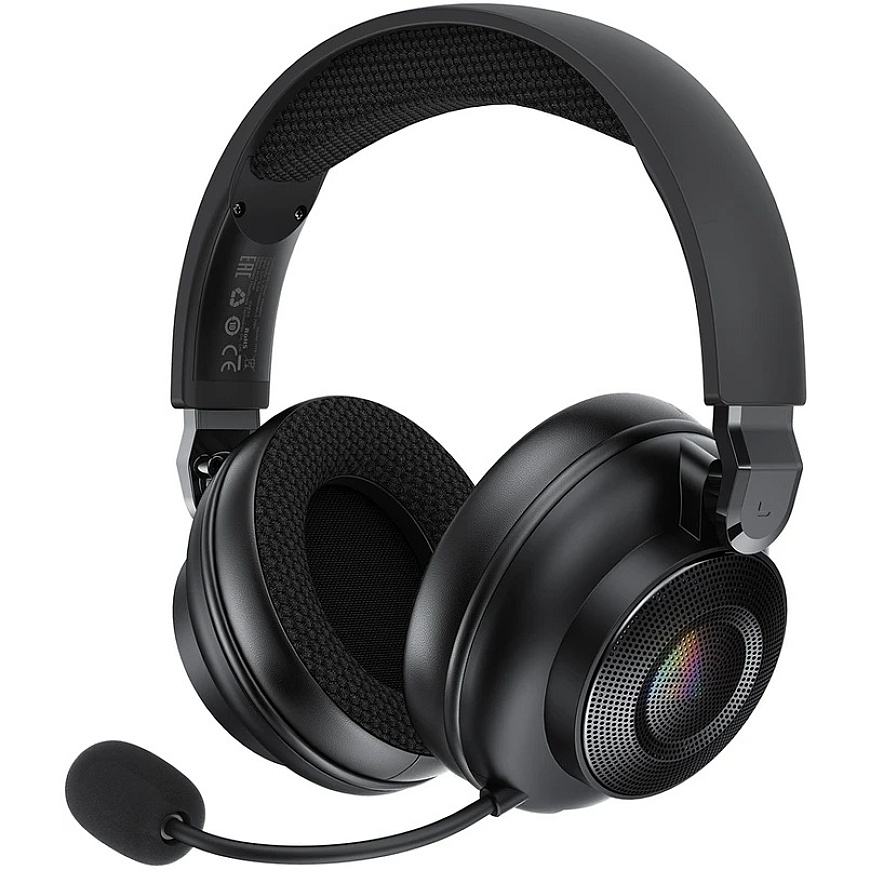 Acefast H15 Belaidės Bluetooth / 2.4 GHz / AUX Ausinės Žaidimams su mikrofonu ir RGB Backlight - Juodas