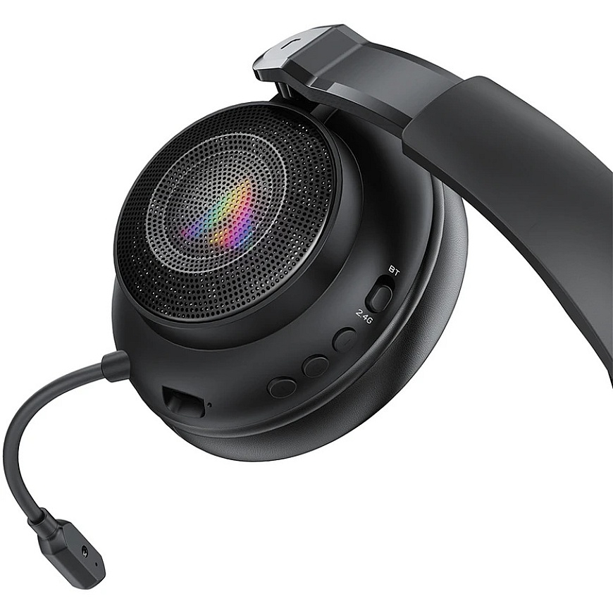 Acefast H15 Bezvadu Bluetooth / 2.4 GHz / AUX Spēļu Austiņas ar Mikrofona un RGB Aizmugurgaismojumu - Melna – 5