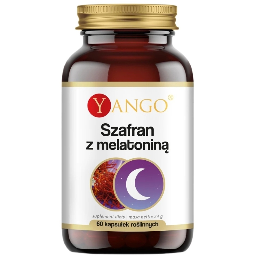 Yango Saffron with Melatonin Dietary Supplement 60 Capsules