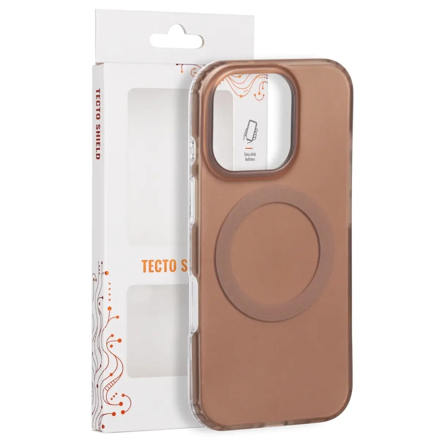 Tecto Shield Mistiq Mag dėklas iPhone 16 Pro 6,3" rudas