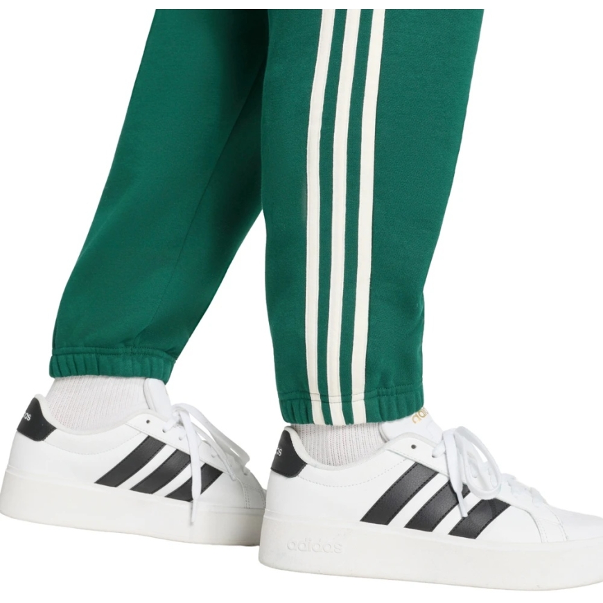 adidas Essentials 3-Stripes Fleece Tapered Cuffed Men's Pants green KY4129 (M) – 5