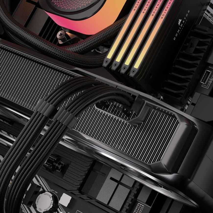"Corsair Premium Sleeved 6+2-Pin PCIe" kaapeli 5-tyypin virtalähteelle - Musta – 5