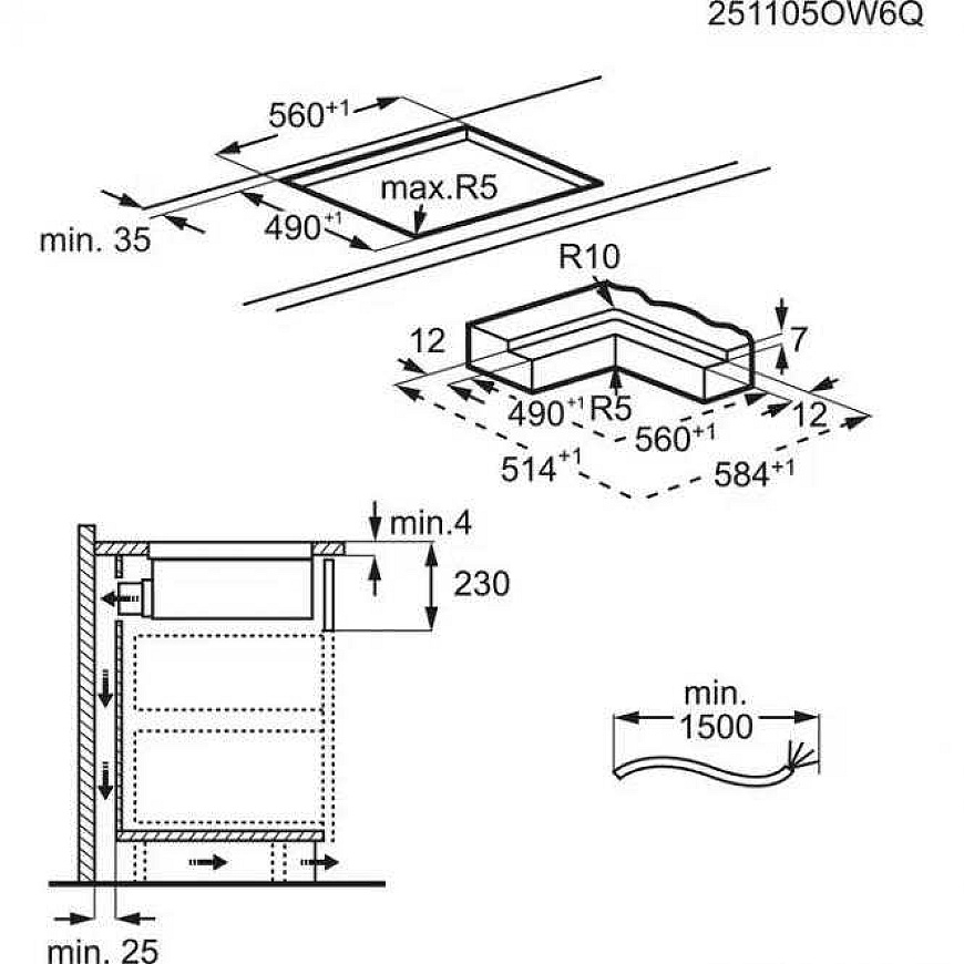 60 cm laiune induktsiooniplaat koos integreeritud õhupuhastiga Electrolux ECC63410CB – 3