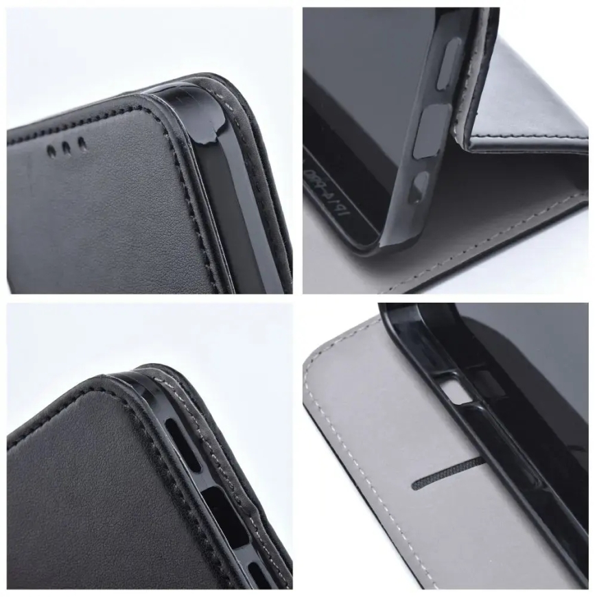 SMART MAGNETO grāmatu vāks MOTOROLA G55 5G melns – 3