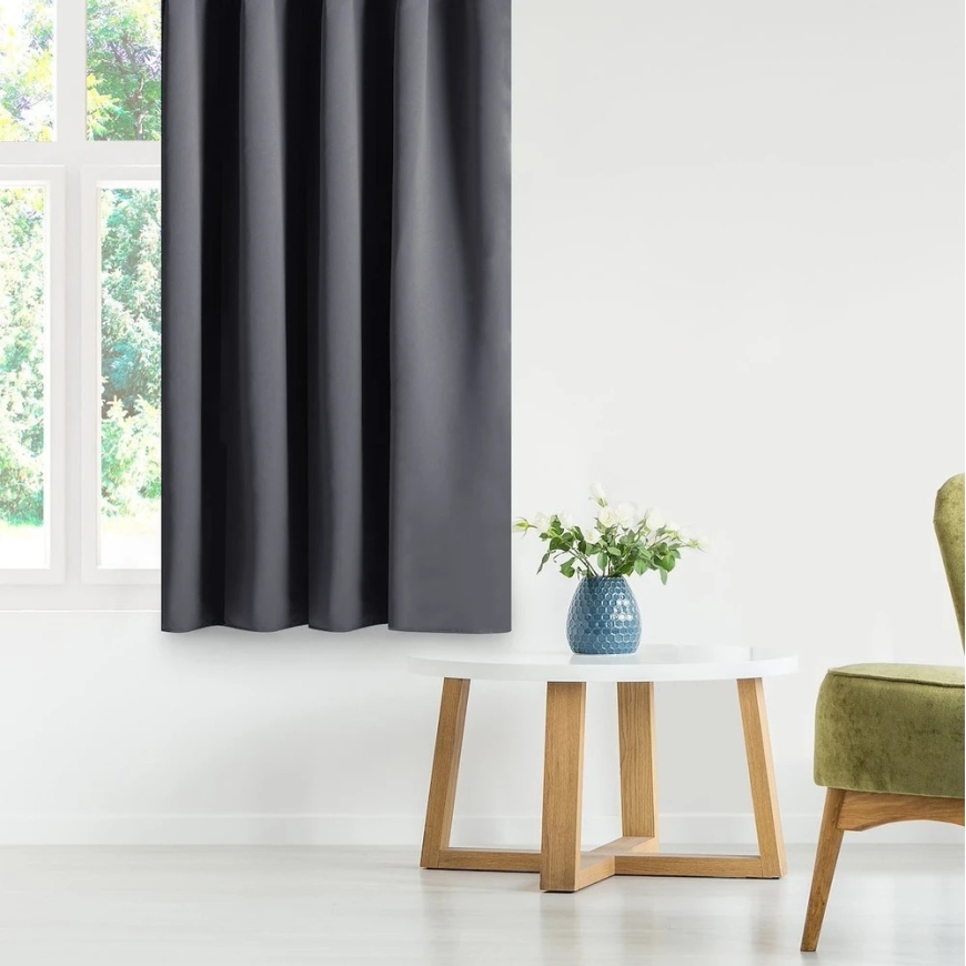 Verho mustalla PLEAT AmeliaHome 200 × 300 cm, antrasiitti – 4