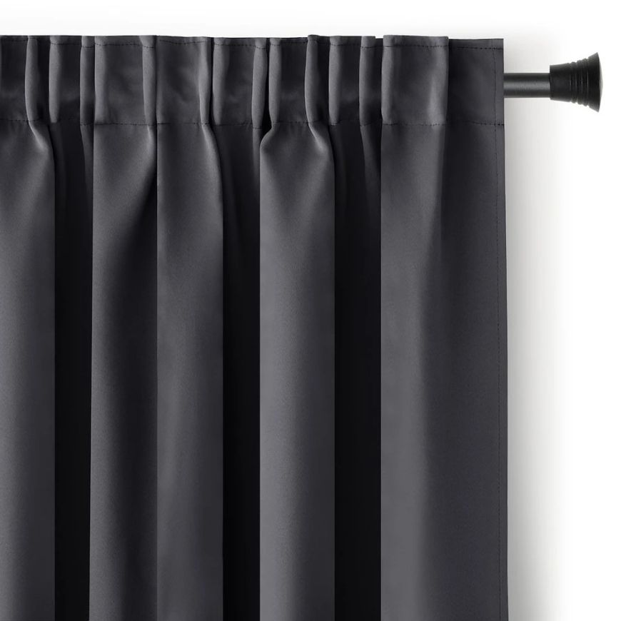 Aizkars ar melnu PLEAT AmeliaHome 200 × 300 cm, antracīts – 5