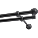Decastyl Double Curtain Rod FI 19 MM Black 480 CM with Ball-shaped Ends MAX KOWALSKI Decastyl Double Curtain Rod FI 19 MM Black 480 CM with Ball-shaped Ends MAX KOWALSKI