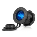 Ūdensizturīga auto piesmēķētāja ligzda ar ZILU LED apgaismojumu 12/24V AMIO-04220