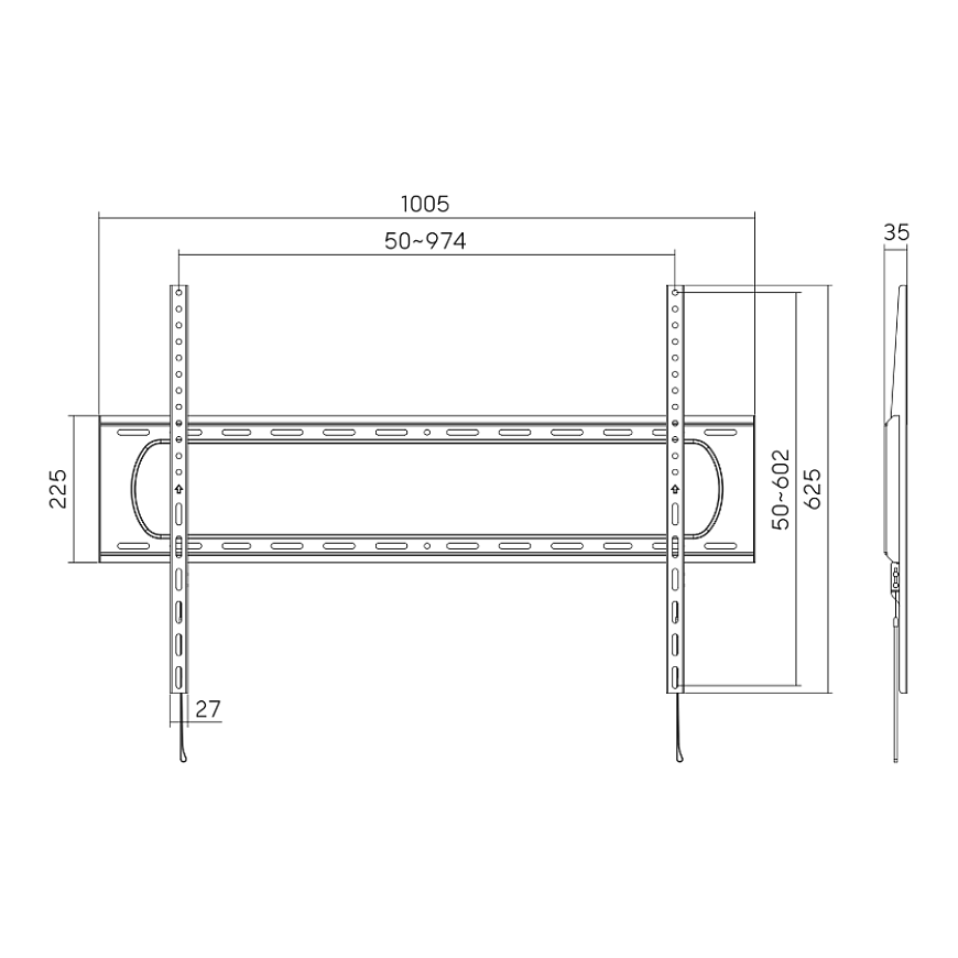 Sunne Wall mount | 60-120-LP Heavy-duty Fixed TV Wall Mount | – 3
