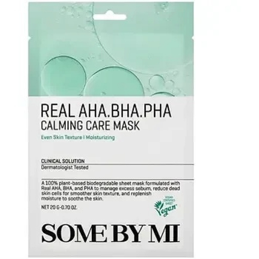 Some By Mi Raminančių veido kaukių rinkinys Real AHA-BHA-PHA (Calming Care Mask) 20 x 20 g