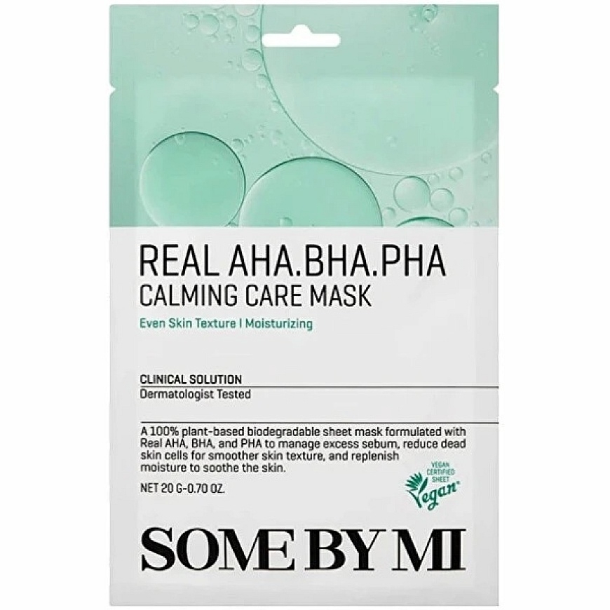 Some By Mi Raminančių veido kaukių rinkinys Real AHA-BHA-PHA (Calming Care Mask) 20 x 20 g – 2