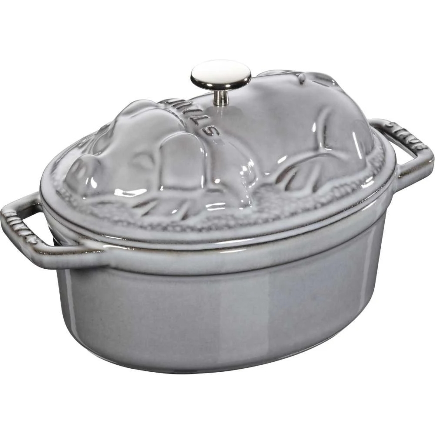 STAUB SPECIAL COCOTTE ketaus puodas ovalus, 1 l, pilkas