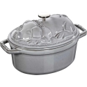 STAUB SPECIAL COCOTTE ketaus puodas ovalus, 1 l, pilkas STAUB SPECIAL COCOTTE ketaus puodas ovalus, 1 l, pilkas