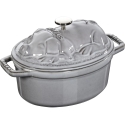 STAUB SPECIAL COCOTTE ketaus puodas ovalus, 1 l, pilkas STAUB SPECIAL COCOTTE ketaus puodas ovalus, 1 l, pilkas