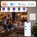 Qoltec Išmanusis 3 kanalų šviesos jungiklis | Wi-Fi | Laikmatis | Tuya | Smart life | Baltas Qoltec Išmanusis 3 kanalų šviesos jungiklis | Wi-Fi | Laikmatis | Tuya | Smart life | Baltas