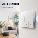 Qoltec Išmanusis 3 kanalų šviesos jungiklis | Wi-Fi | Laikmatis | Tuya | Smart life | Baltas Qoltec Išmanusis 3 kanalų šviesos jungiklis | Wi-Fi | Laikmatis | Tuya | Smart life | Baltas