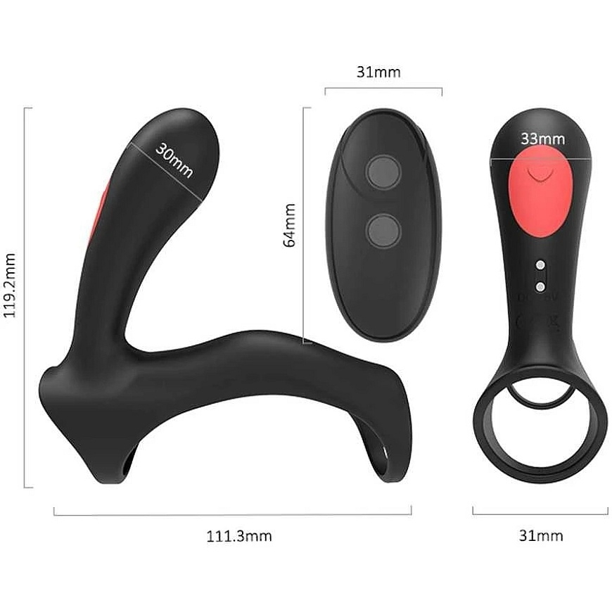 B Series Joy B serijos Joy Masažuoklis prostatos vibruojantis penio žiedas – 3