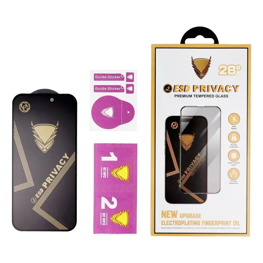 Защитное стекло OG 6D Premium Privacy для Redmi Note 14 Pro 4G | Redmi Note 14 Pro 5G (эффект приватности) – 3