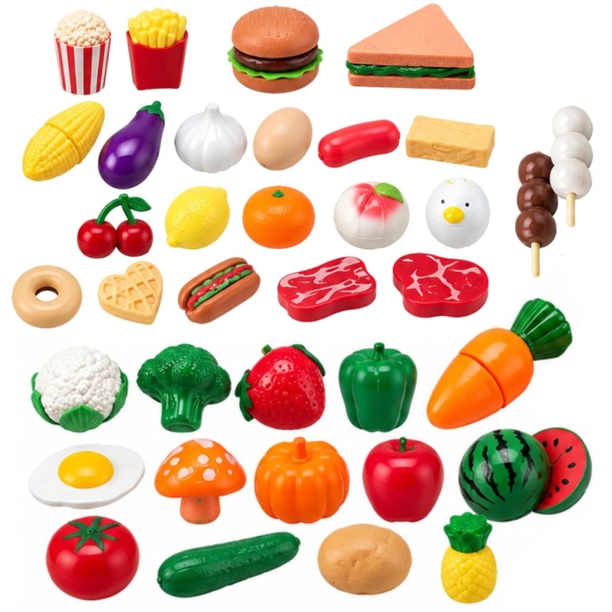 Lean Toys Vaikiškas virtuvės rinkinys su garsais, 90 dalių, 27,5 × 21 × 16 cm – 5