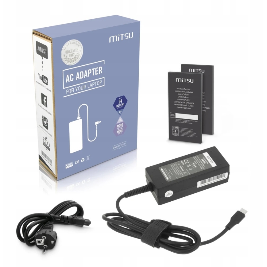 Įkroviklis Mitsu USB-C (ZM/USBC45WB-2)