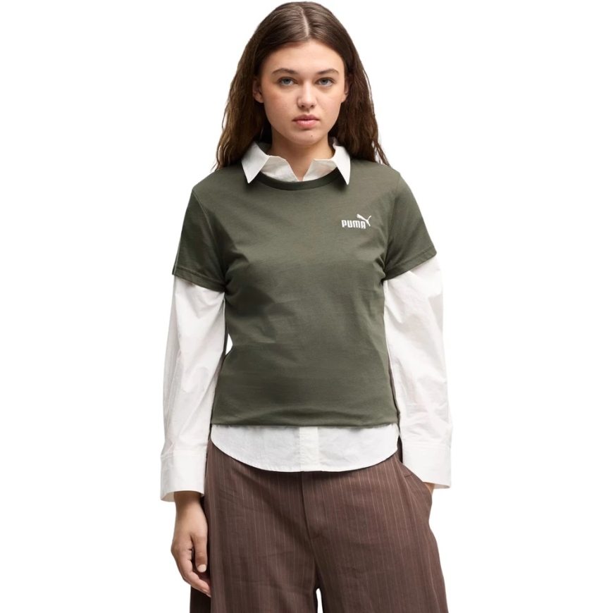 Moteriški marškinėliai Puma ESS Small No.1 Logo Tee(s) khaki 682373 69 (M)