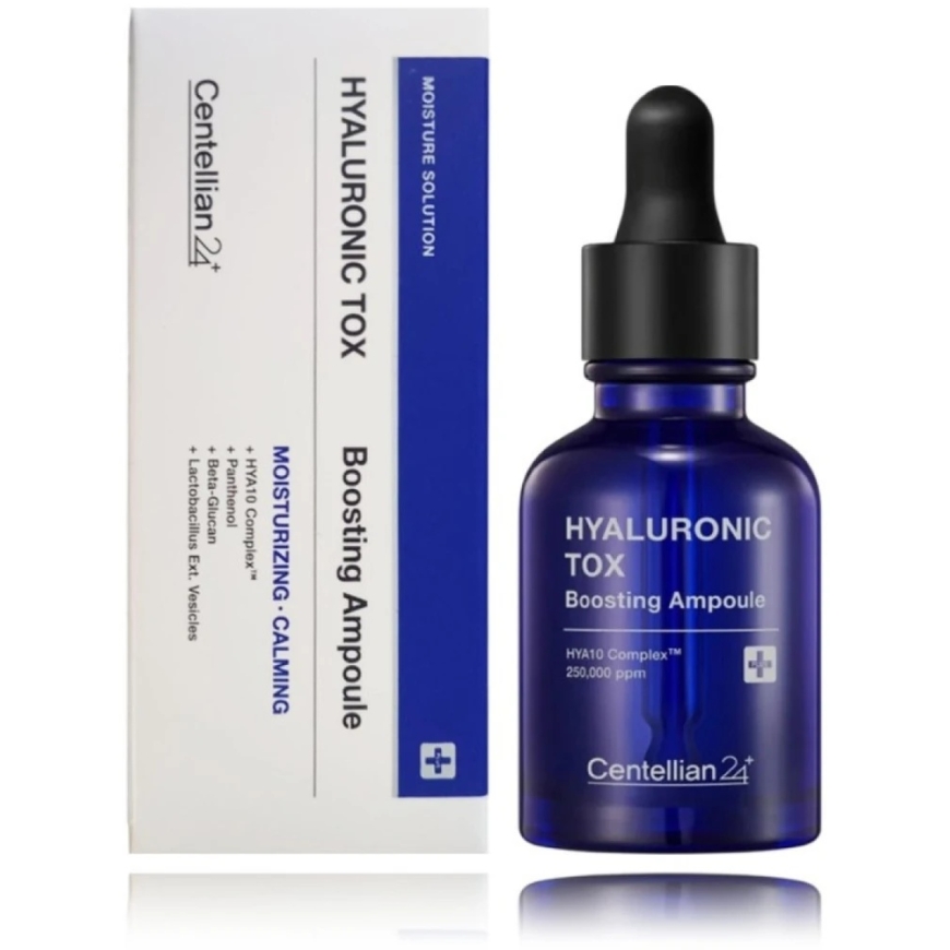 Centellian24 Hyaluronic Tox Boosting Ampoule veido ampulė su hialurono rūgštimi, 30 ml