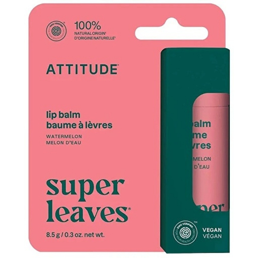 Attitude Watermelon-scented lip balm (Lūpų balzamas) 8.5 g