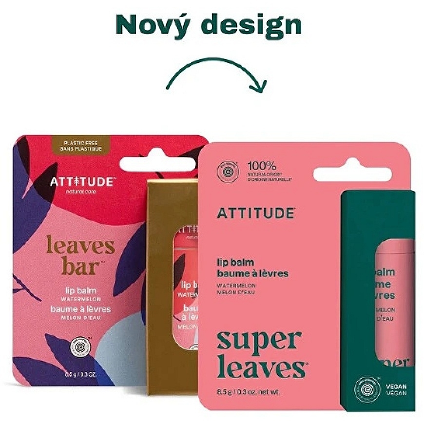 Attitude Watermelon-scented lip balm (Lūpų balzamas) 8.5 g – 2