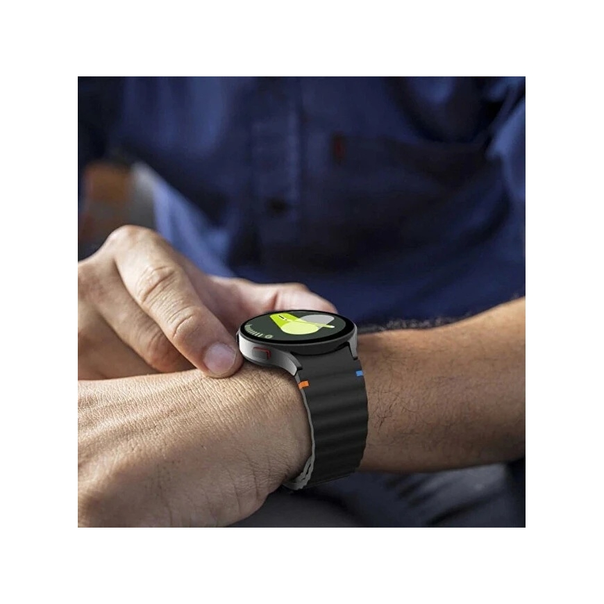 4Wrist Silikoninis dirželis, skirtas „Samsung Galaxy Watch 7“ – juodas – 2