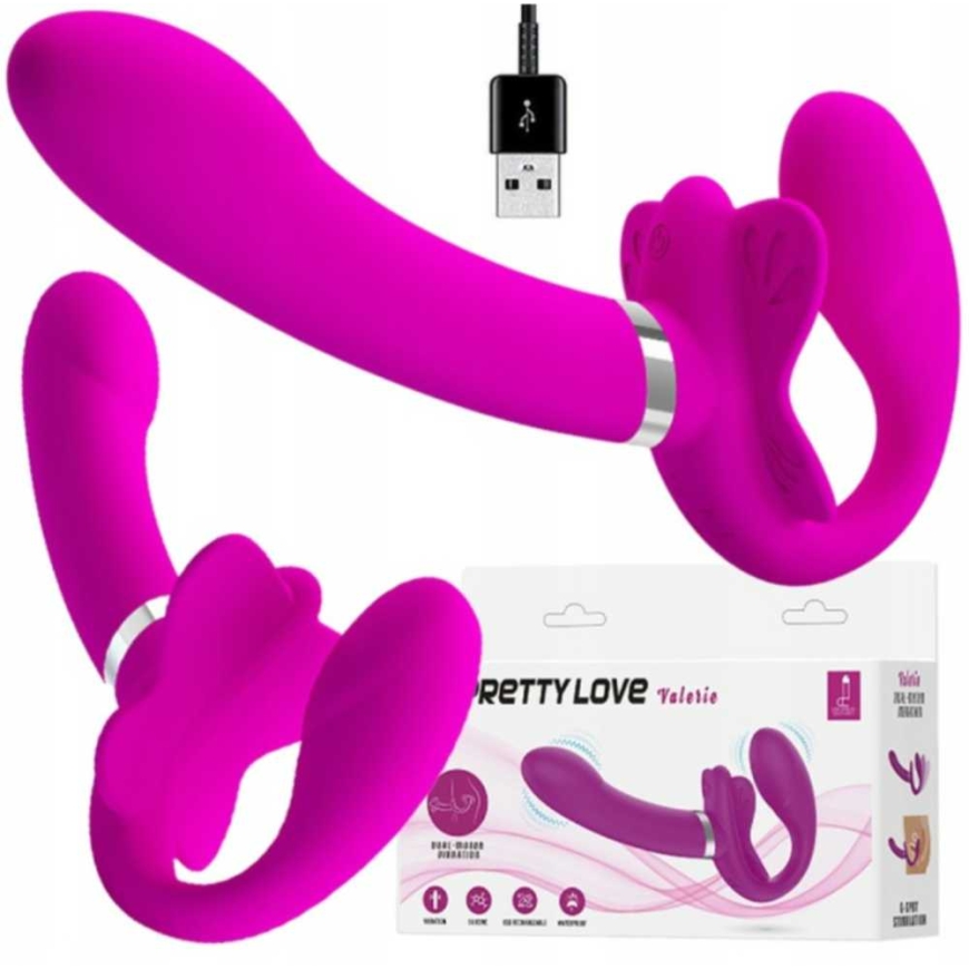 Pretty Love Dvigubo diržo vibratorius be diržų, 12 režimų – 5