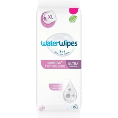 WATER WIPES „Sensitive+ Intimate Care“ intymios higienos servetėlės žmonėms, turintiems šlapimo nelaikymo problemų, 26 vnt.