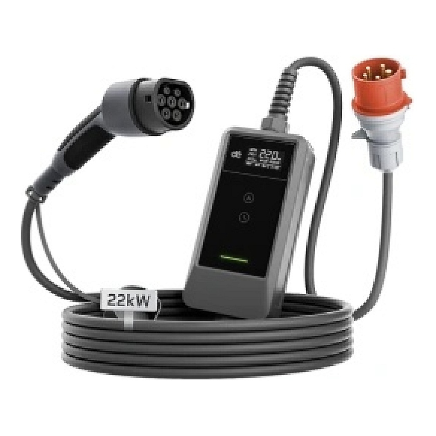 Portable EV charger dé 22kW 10m – 2
