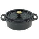 Oval cast iron casserole pot with lid, 4.5L / 29x23cm, green Oval cast iron casserole pot with lid, 4.5L / 29x23cm, green