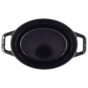 Oval cast iron casserole pot with lid, 4.5L / 29x23cm, green Oval cast iron casserole pot with lid, 4.5L / 29x23cm, green