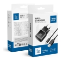 Blue Star TFK-TC-1100B tīkla lādētājs | 10W | USB-A, USB-C | ar USB-A uz USB-C vadu komplektā | melns