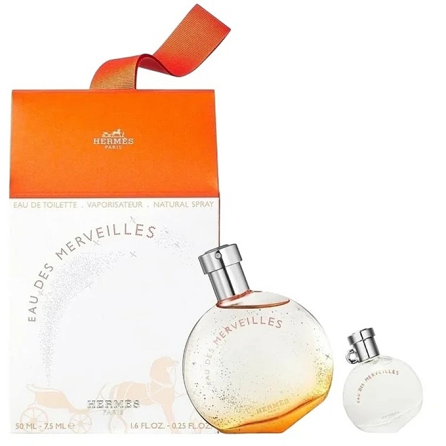 Set Hermes: Eau des Merveilles, Eau De Toilette, For Women, 50 ml + Eau des Merveilles, Eau De Toilette, For Women, 7.5 ml *Mini