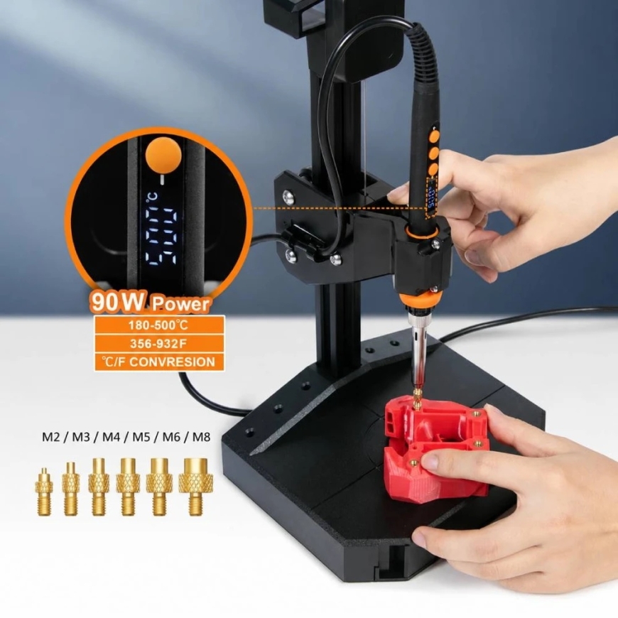 Mintion Nutopress – srieginių įdėklų suvirinimo presas – įdėklai – 3D spausdinimui – 90 W – 4