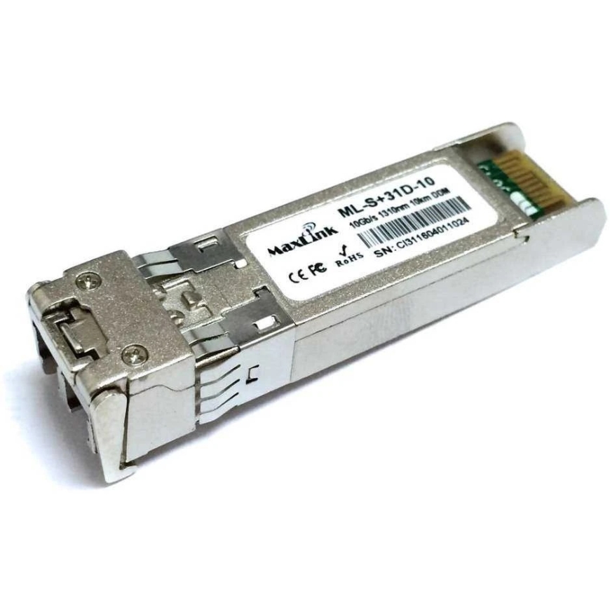 Ostatní „MaxLink“ 10G SFP optinis modulis, SM, 1310 nm, 10 km, 2x LC jungtys, DDM