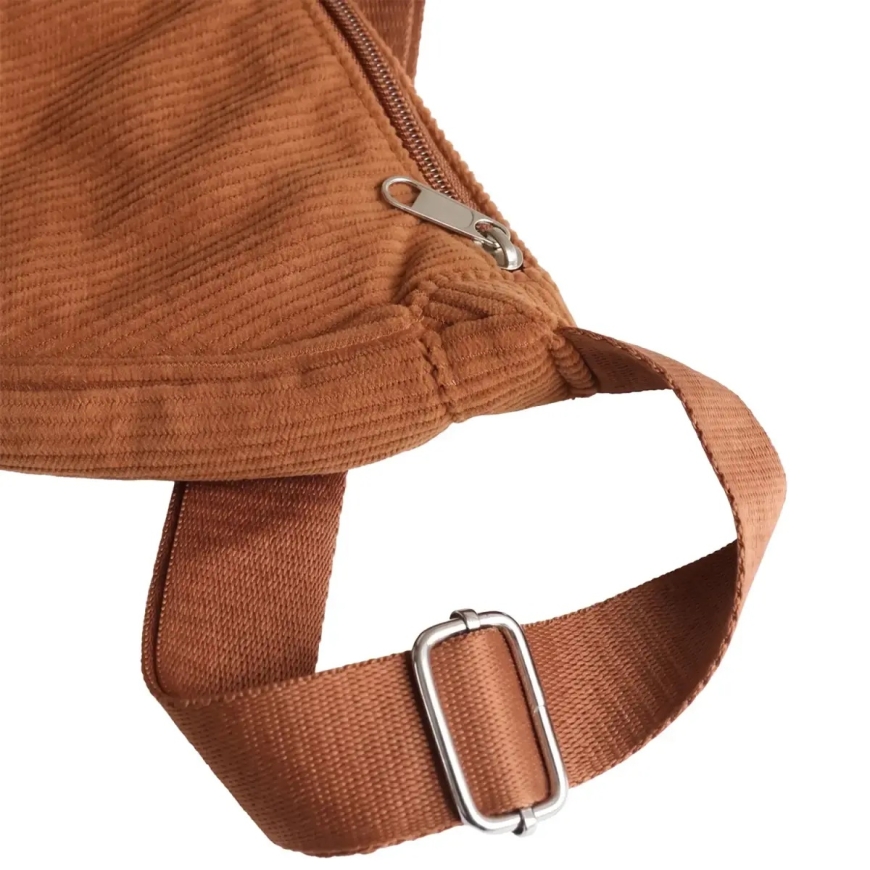 Universal corduroy Moon Bag Brown – 3