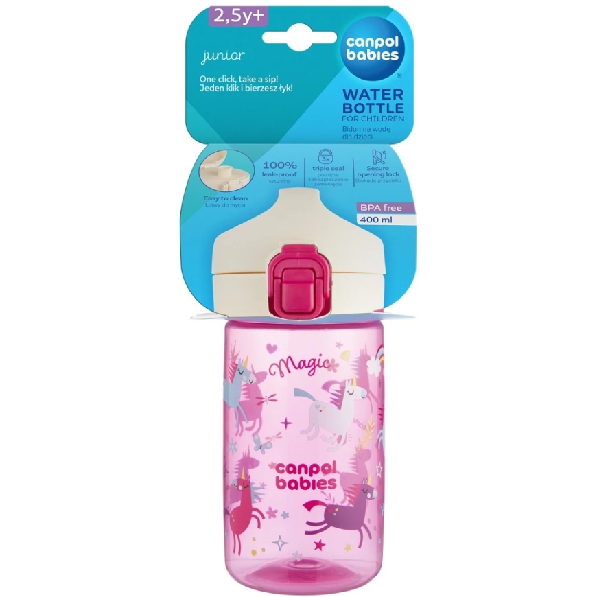 CANPOL BABIES gertuvė vandeniui JUNIOR, 400 ml, Rožinė, 56/624_pin